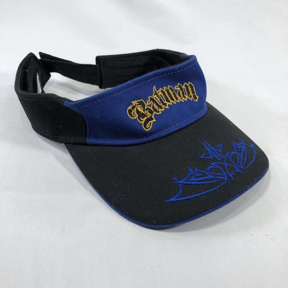 Batman Begins Visor Strapback Hat Cap Adjustable Embroidered One Size Youth OSFM - Picture 3 of 11